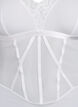 Bodysuit with lace and string details, White, Packshot image number 2