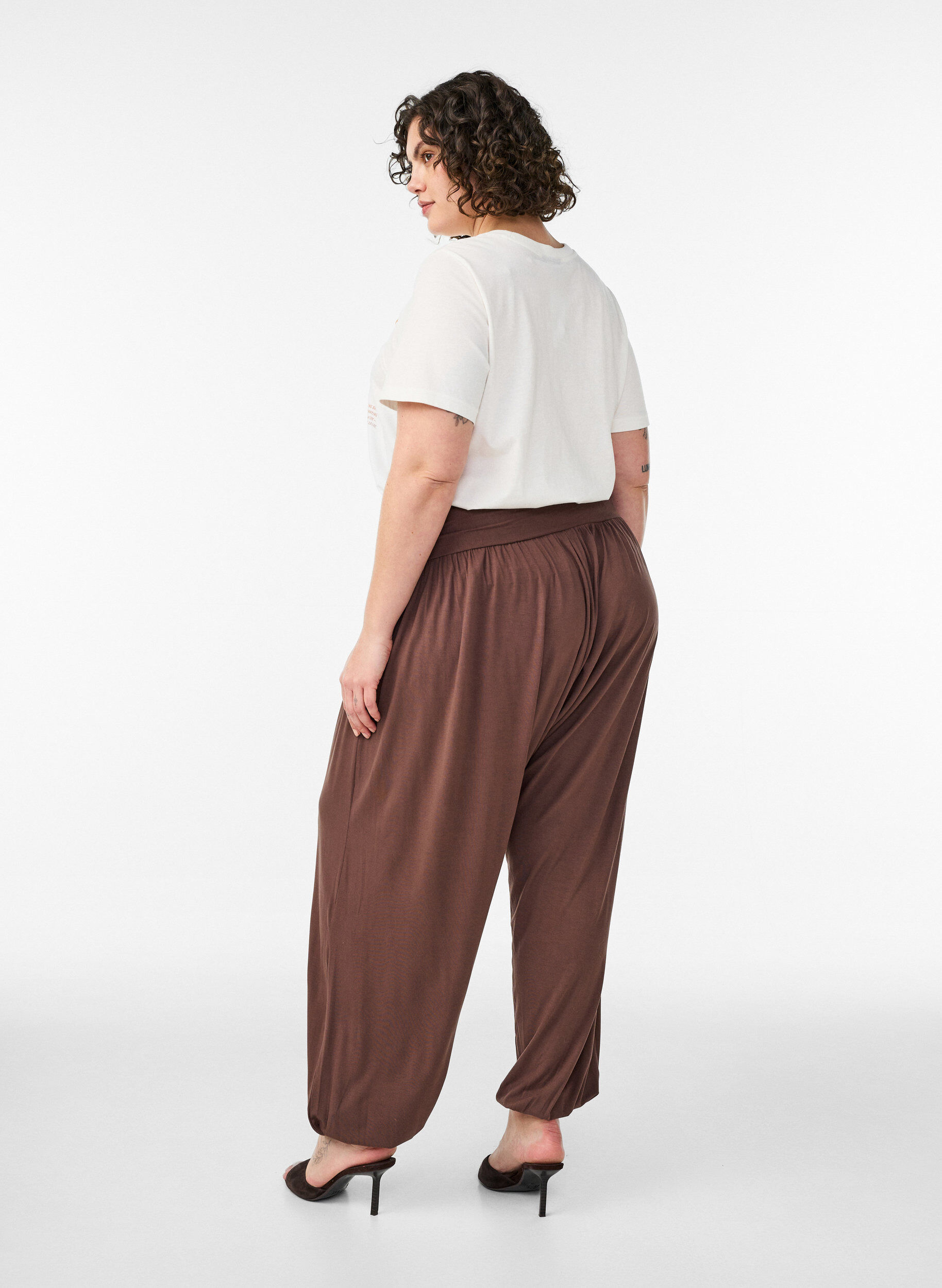 ZizzifashionLoose-fitting harem trousers, Brown, Model image number 1