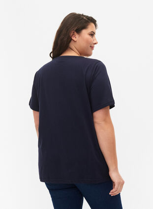 FLASH - 2-pack round neck t-shirts, Navy Blazer/Black, Model image number 1