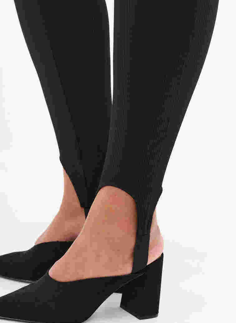 Leggings with foot strap, Black, Model image number 2