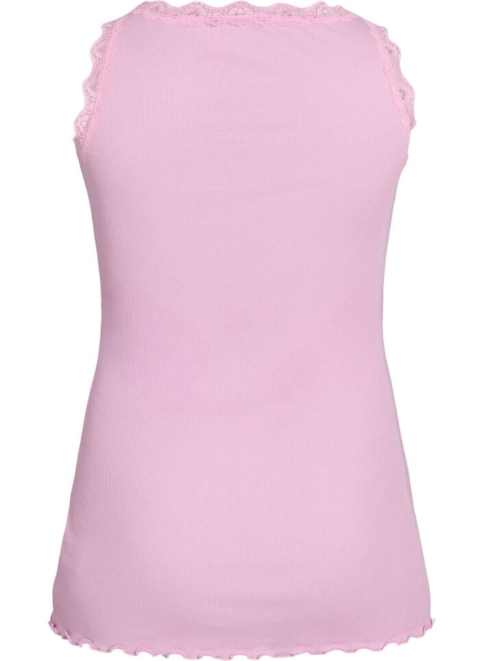 Top with lace trim, Pink, Packshot image number 1