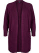 Long cardigan with pockets, Potent Purple Mel., Packshot image number 0