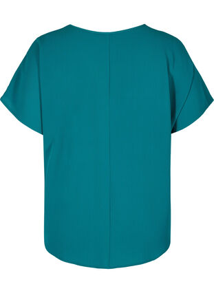 Blouse with short sleeves and a round neckline, Pacific, Packshot image number 1