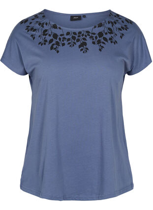 Cotton t-shirt with print details, Vintage Ind mel Leaf, Packshot image number 0
