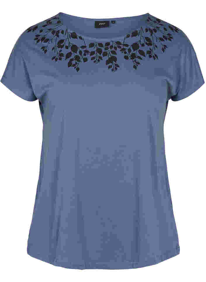 Cotton t-shirt with print details, Vintage Ind mel Leaf, Packshot image number 0