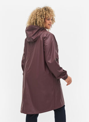 Rain jacket with hood and button fastening, Fudge, Model image number 1
