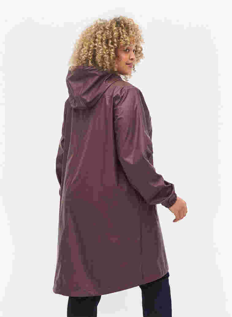 Rain jacket with hood and button fastening, Fudge, Model image number 1