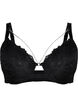 Full coverage lace bra with chain detail, Black, Packshot image number 0
