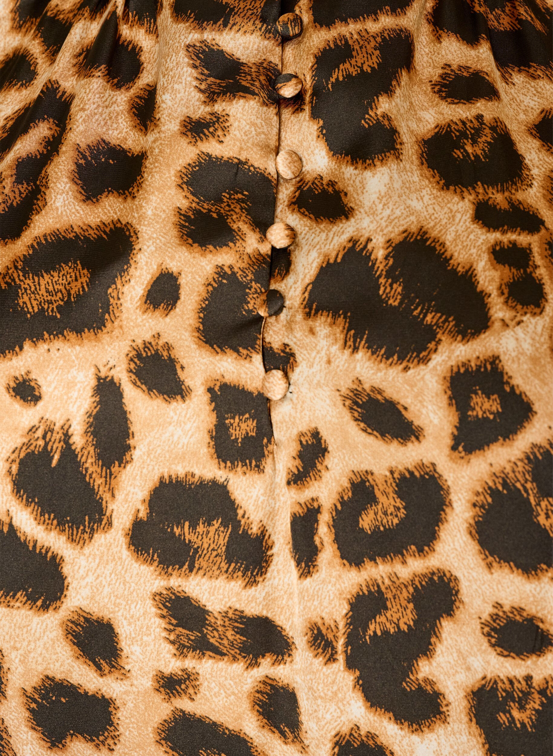 ZizzifashionDress with leopard print and ruffle details, Brown, Packshot image number 2