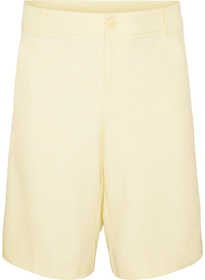 Loose high-waisted Bermuda shorts, Yellow, Packshot image number 0