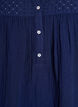 Blouse in cotton muslin with broderie anglaise, Blue, Packshot image number 2