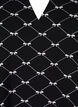 V-neck blouse with bow print, Black Bow AOP, Packshot image number 2
