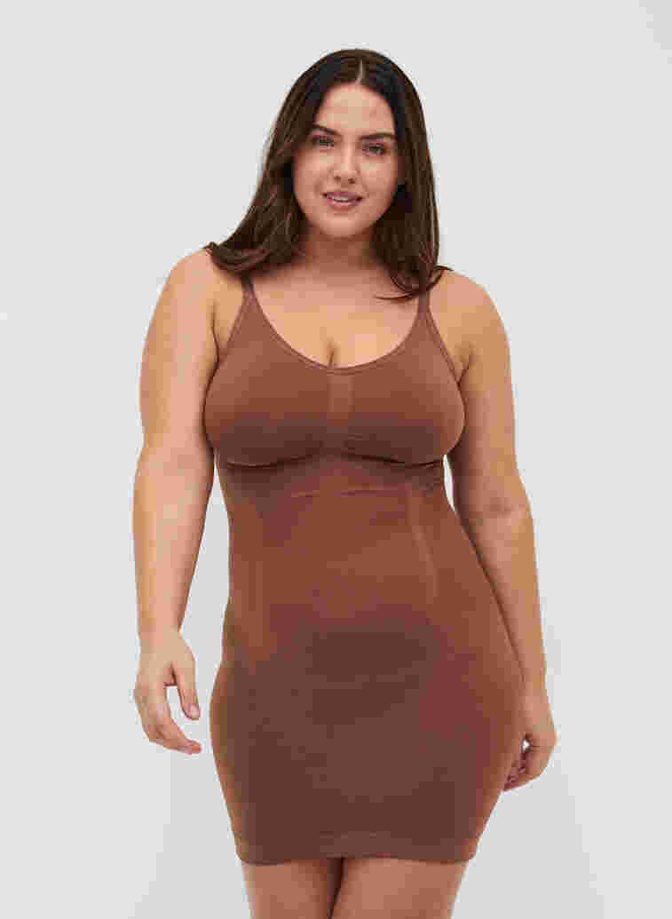 Shapewear dress with thin straps, Clove, Model image number 0