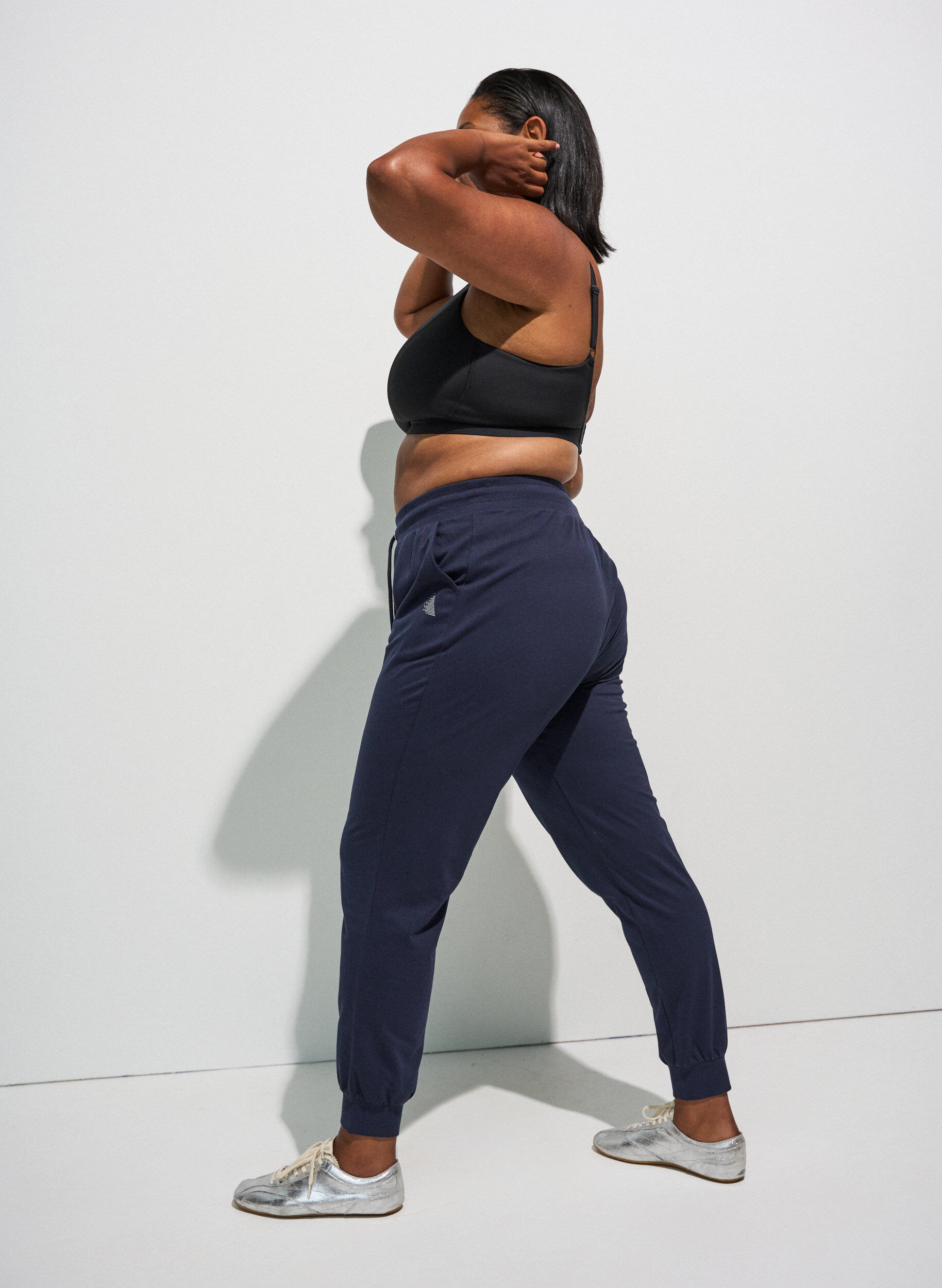 ZizzifashionLoose workout trousers with pockets, Blue, Model image number 2