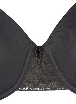 Molded bra with mesh, Black, Packshot image number 2