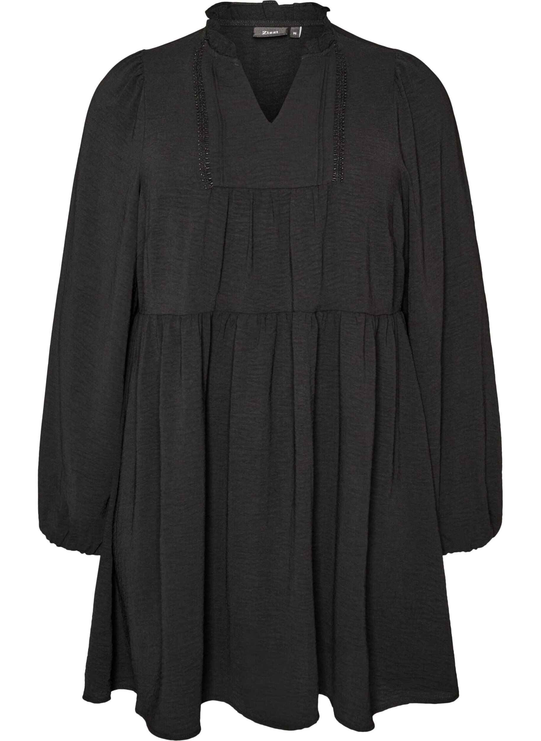 ZizzifashionA-line dress with an empire line, Black, Packshot image number 0