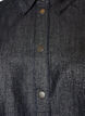 Denim shirt with glitter thread and 3/4 sleeves, Dark Grey, Packshot image number 2