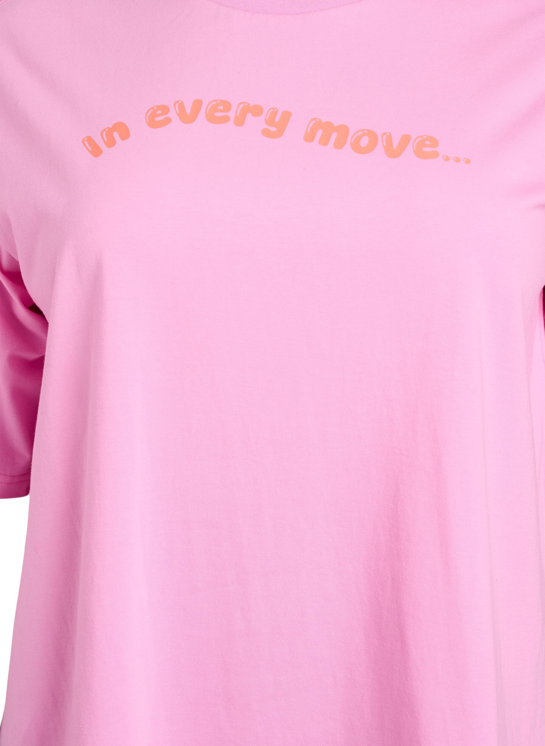 ZizzifashionSporty t-shirt in organic cotton, Pink, Packshot image number 2