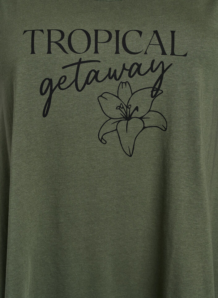 Sleeveless A-line dress, Green, Packshot image number 2