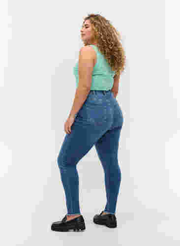 Extra high-waisted Bea jeans, Blue denim, Model image number 1