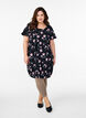 Short-sleeved cotton dress with print, Black, Model image number 1