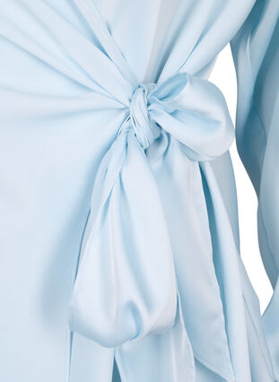 Satin party blouse with wrap, Delicate Blue, Packshot image number 3
