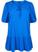 Tunic in viscose with ties, Princess Blue, Packshot image number 0