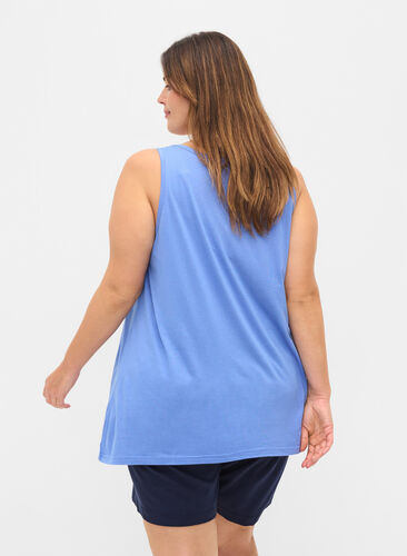Sleeveless A-line top, Wedgewood, Model image number 1
