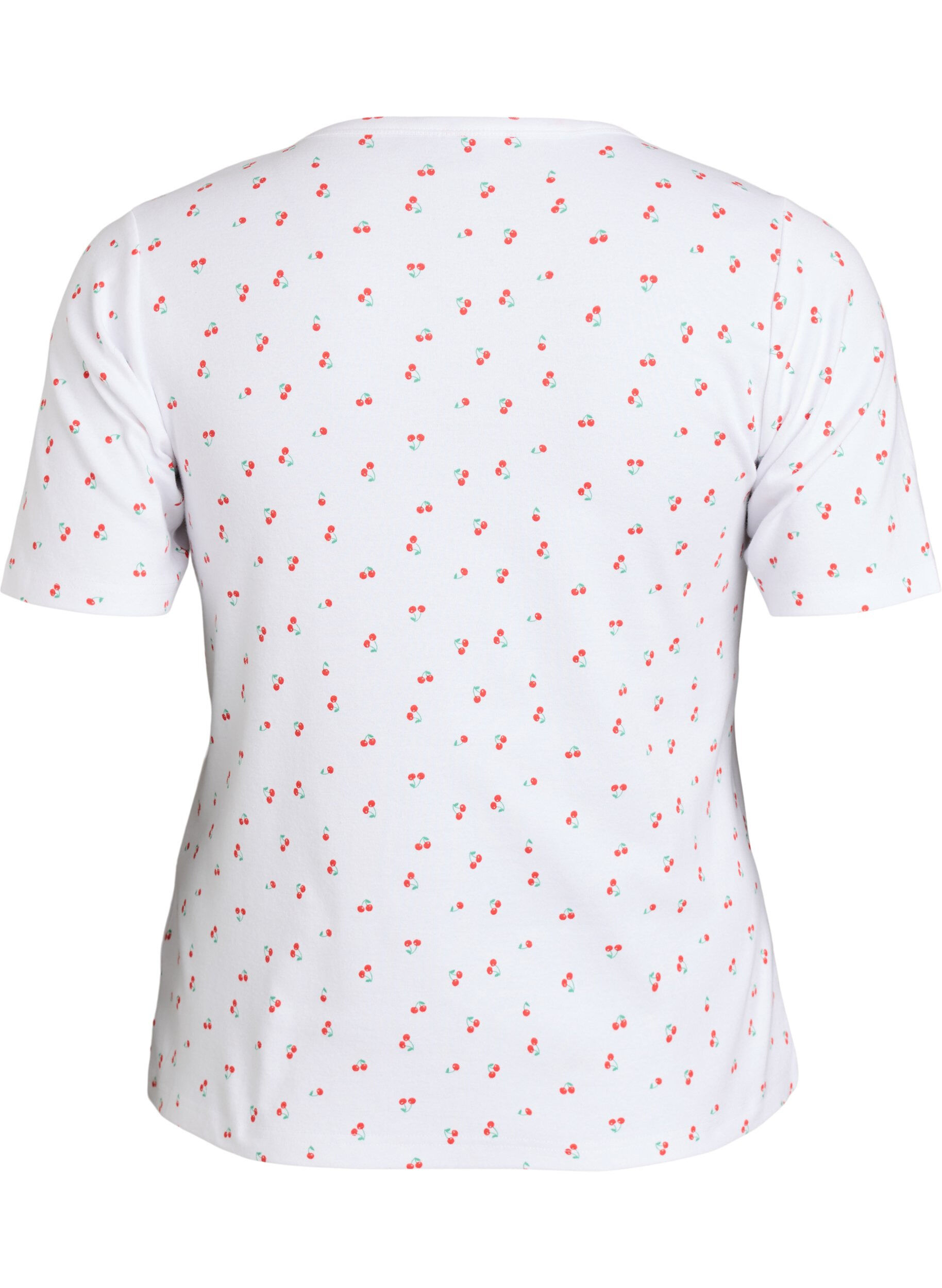 Zizzifashion Cotton T-shirt with all-over print, Vanilla, Packshot image number 1