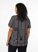 FLASH - Short sleeve viscose blouse with print, Black, Model image number 2