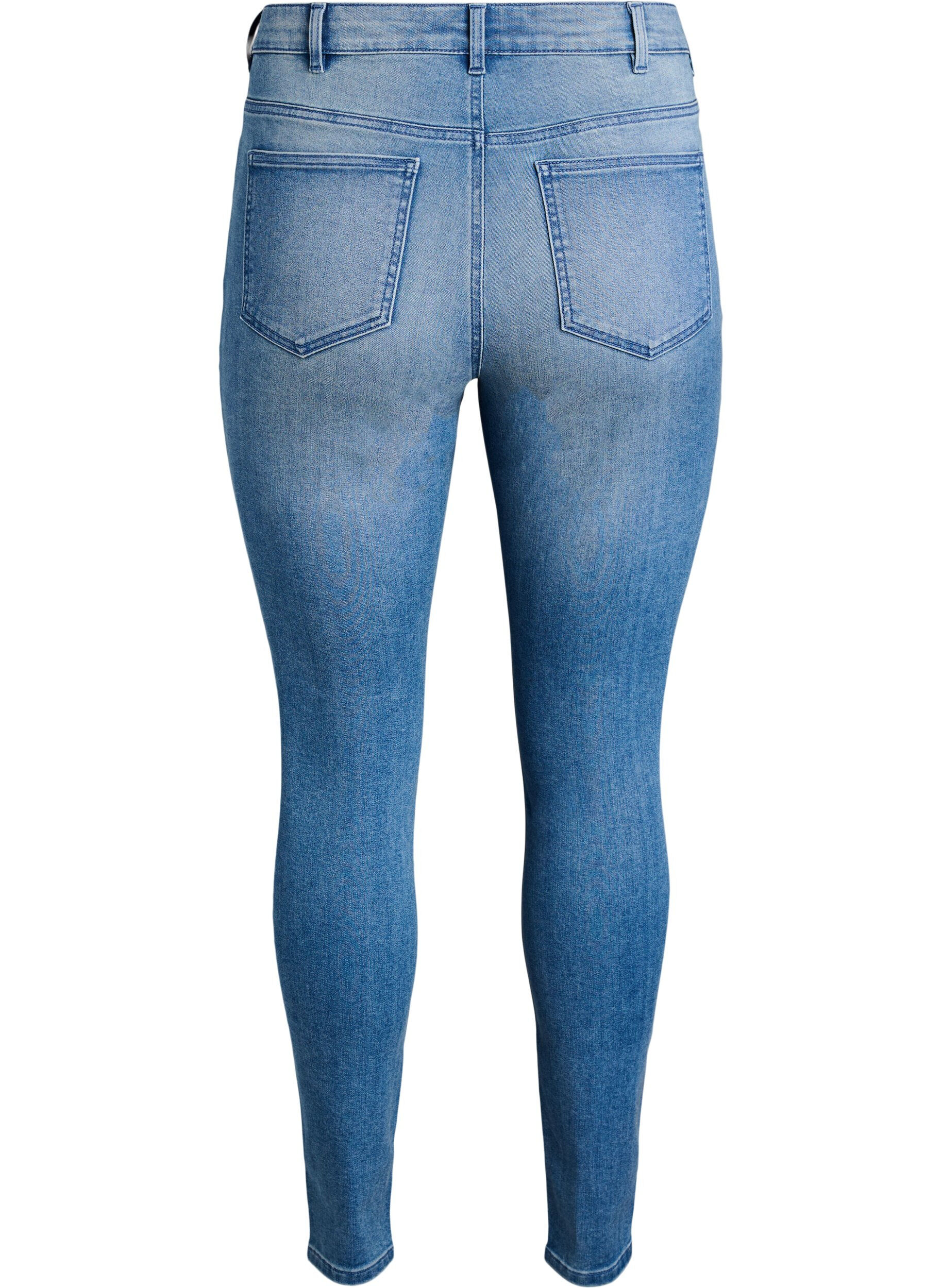 Zizzifashion Super slim Amy jeans with high waist, Light Blue, Packshot image number 1