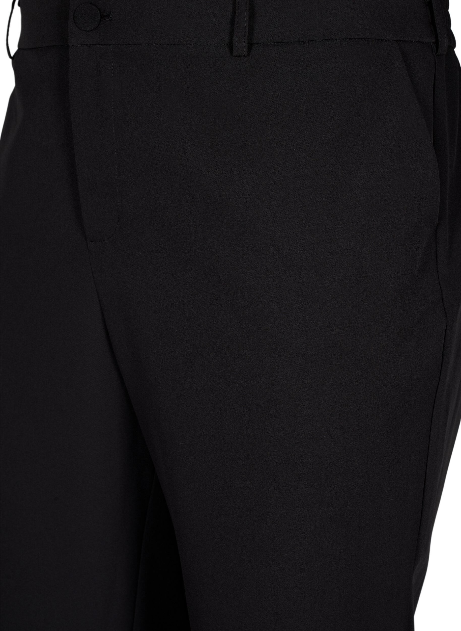 Zizzifashion Straight leg trousers with pockets, Black, Packshot image number 2