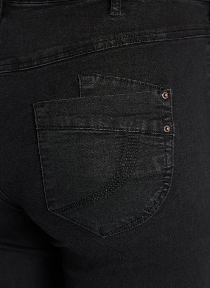 Regular fit Gemma jeans with high waist, Black, Packshot image number 3