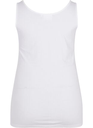 Solid color basic top in cotton, Bright White, Packshot image number 1