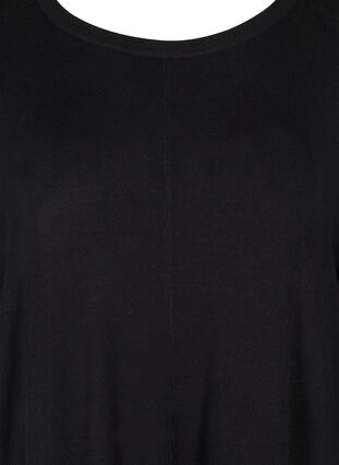 Oversized knitted dress in a viscose blend, Black, Packshot image number 2