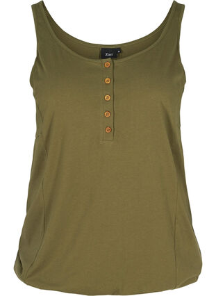 Top with a round neckline and buttons, Ivy Green, Packshot image number 0