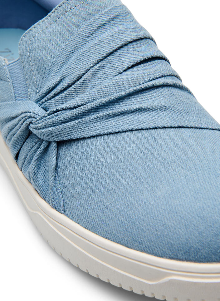 Wide fit - Slip-on with knot detail, Blue, Packshot image number 3