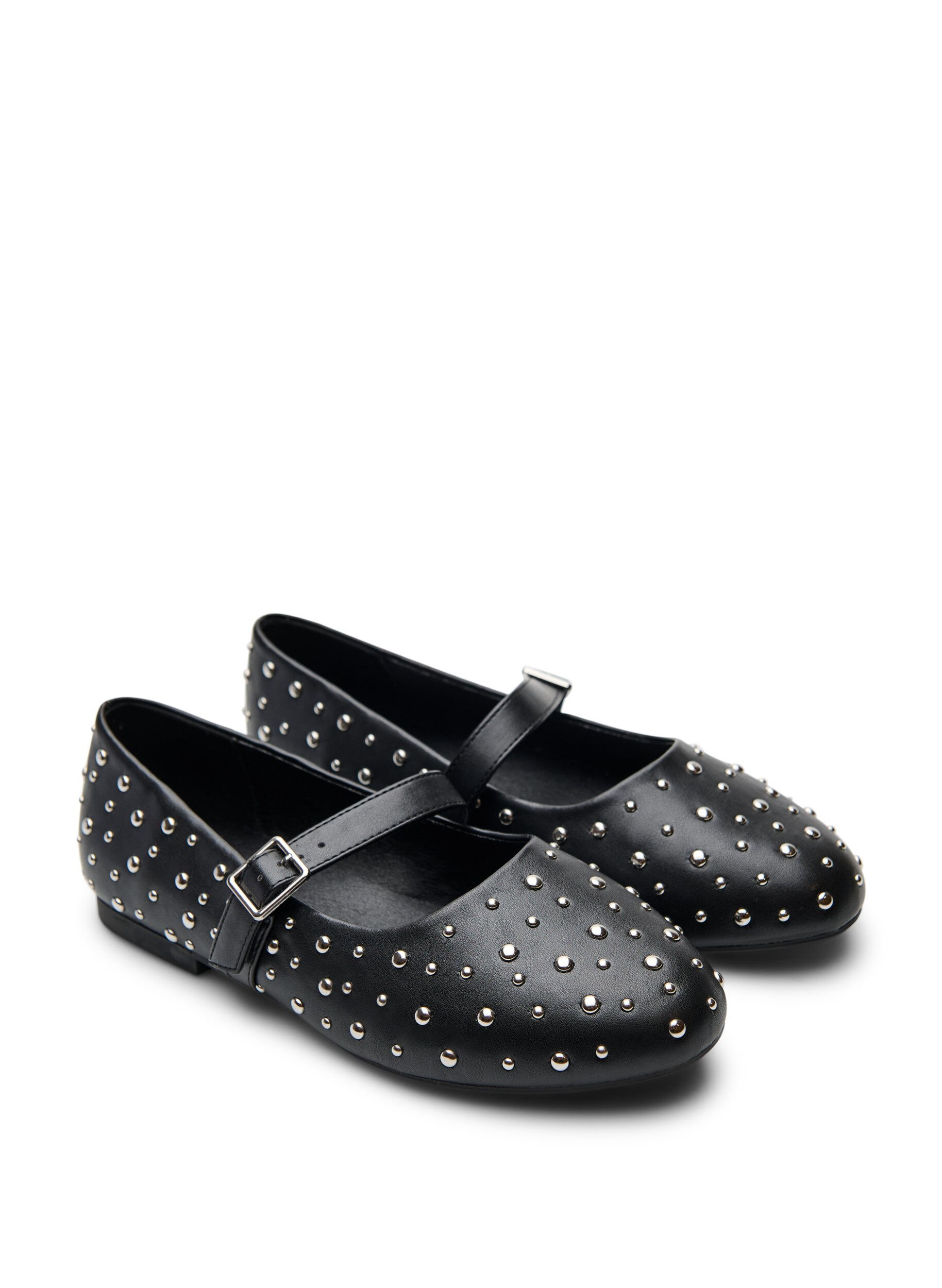 Zizzifashion Ballerina with studs, Black, Packshot image number 1