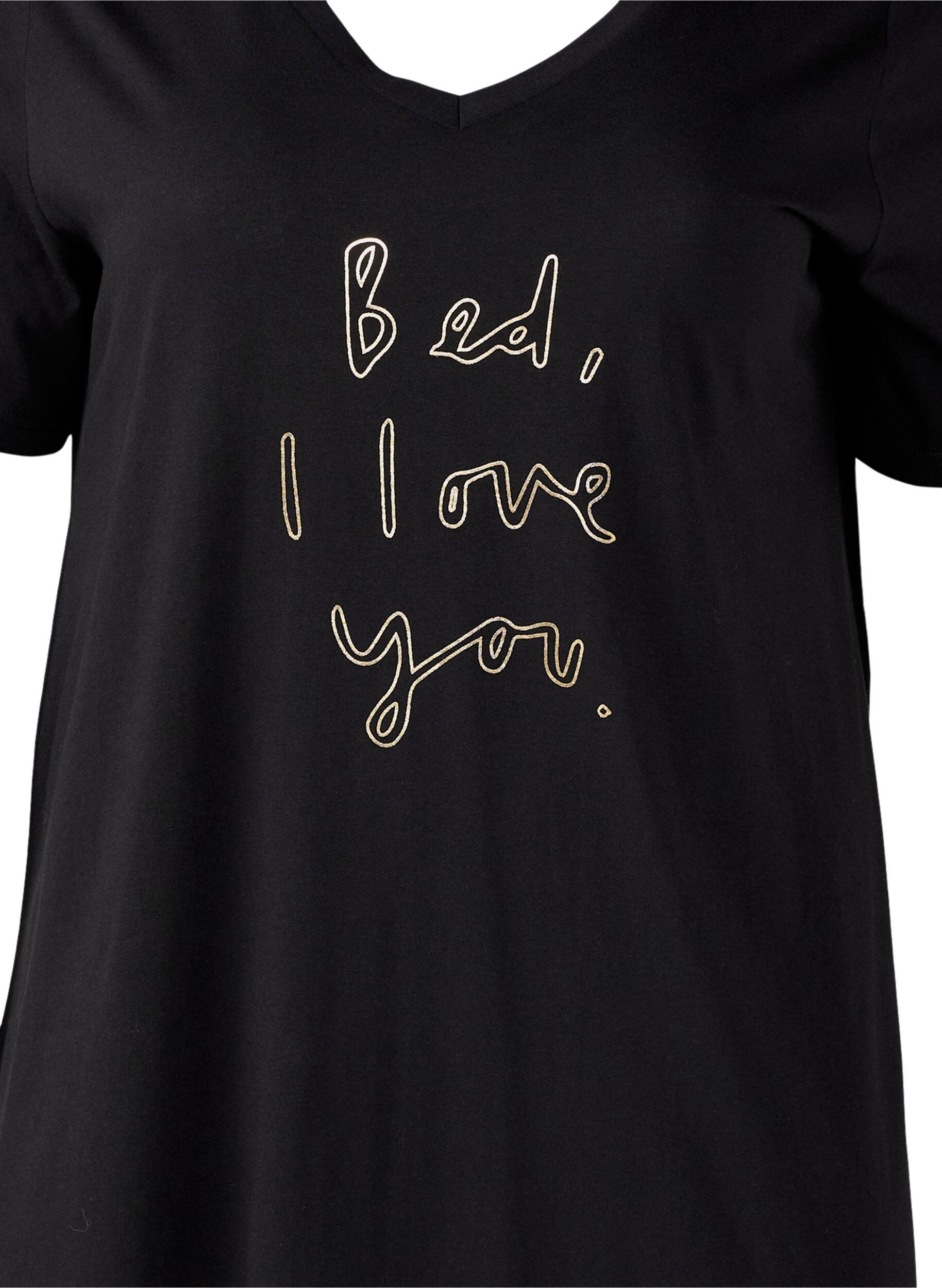 ZizzifashionOrganic cotton nightgown with v-neck, , Packshot image number 2