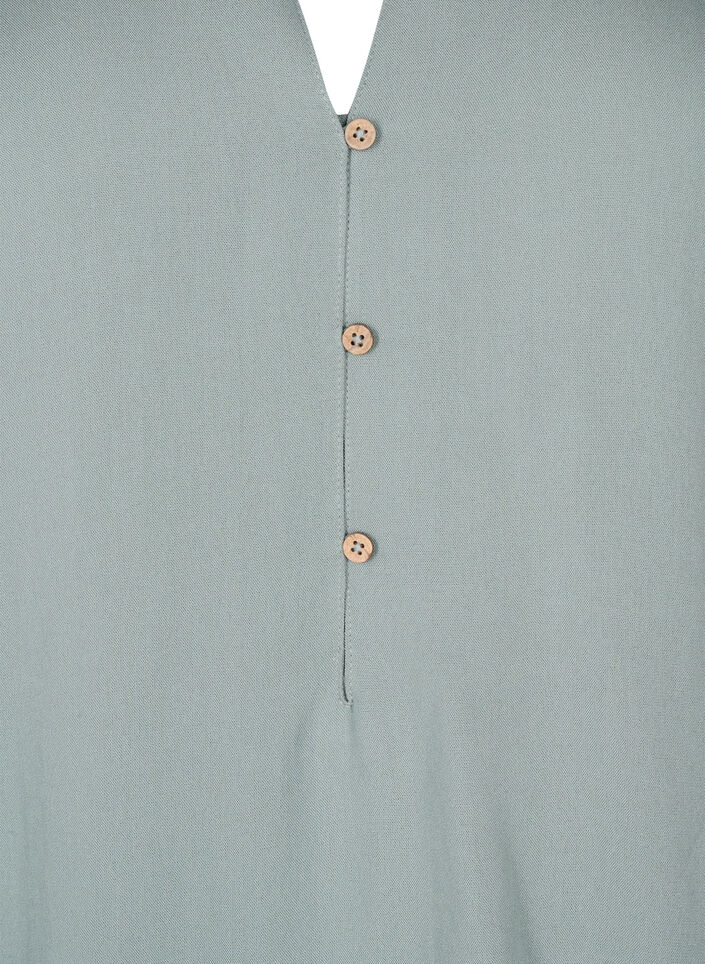 Short sleeve viscose tunic, Chinois Green, Packshot image number 2