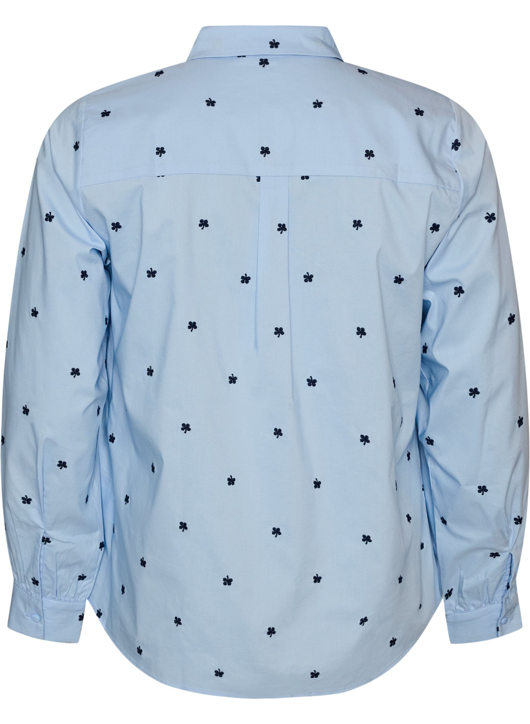 ZizzifashionShirt with embroidered flowers, Light Blue, Packshot image number 1