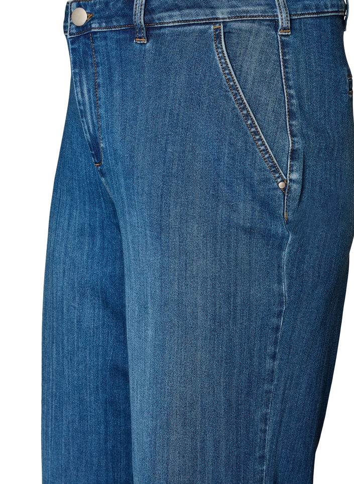 Wide fit Myra jeans with high waist, Blue, Packshot image number 2