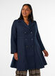 A-line wool coat with pockets, Blue, Model image number 0