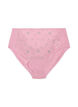Microfiber panties with mesh and floral embroidery, Red, Packshot image number 0
