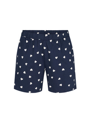 Pyjama shorts in cotton, Navy Blazer AOP, Packshot image number 0