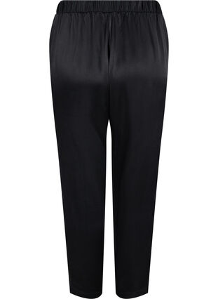 Loose trousers with pockets and elasticated edge, Black, Packshot image number 1