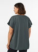 Loose training t-shirt with V-neck, Green, Model image number 2