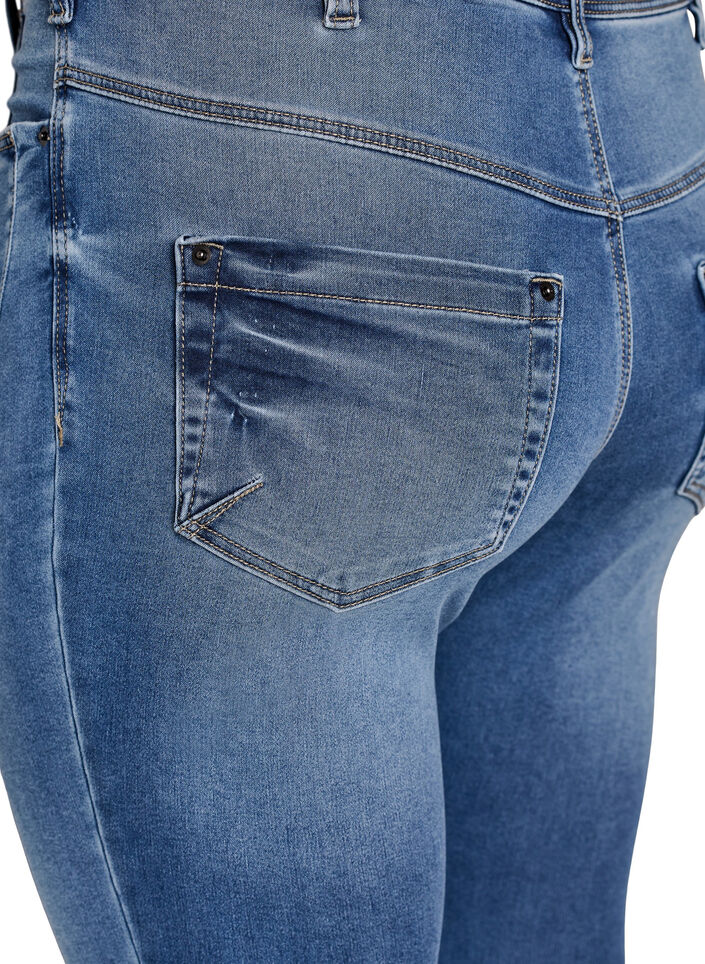 Cropped Amy jeans with zipper detail, Blue, Packshot image number 3