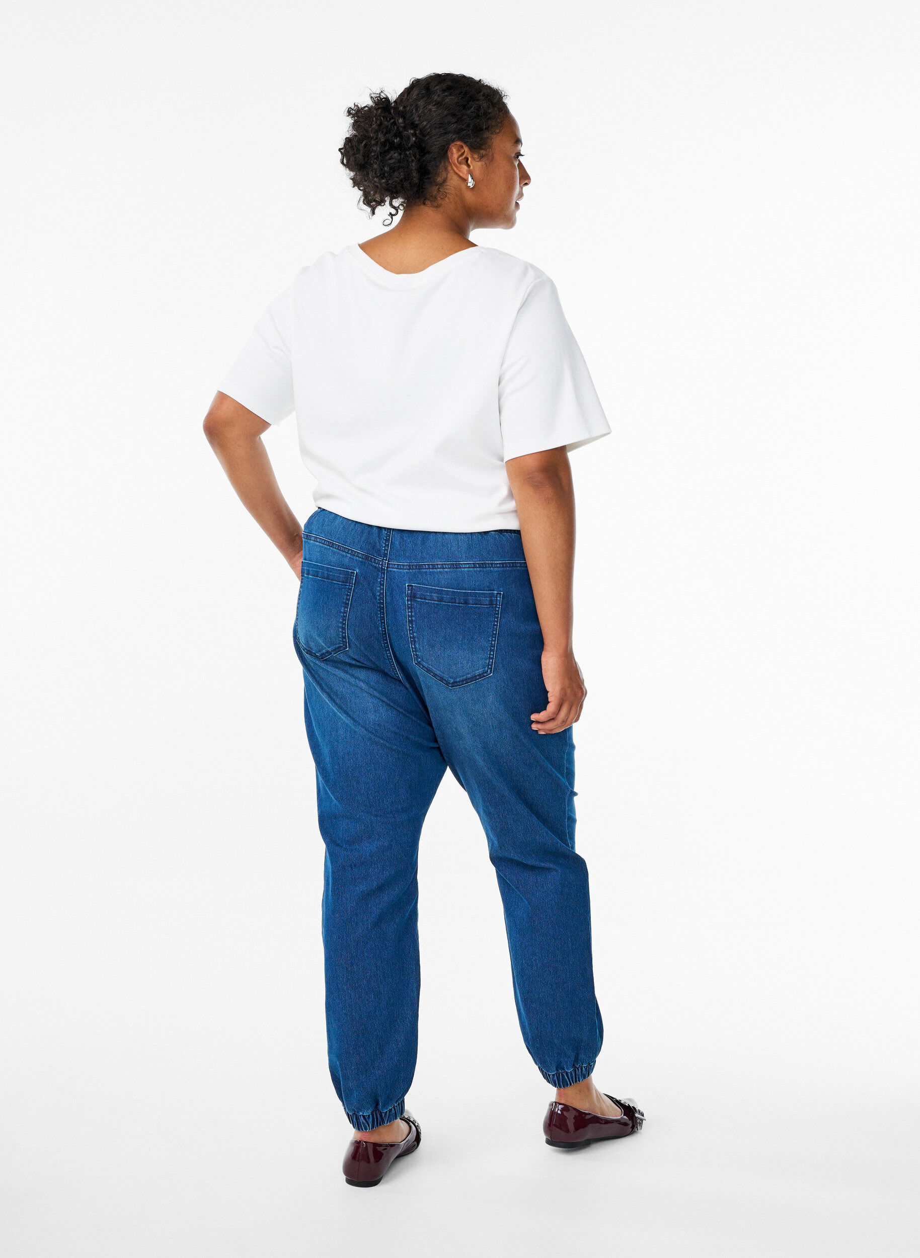 Zizzifashion Denim joggers with pockets, Blue, Model image number 2