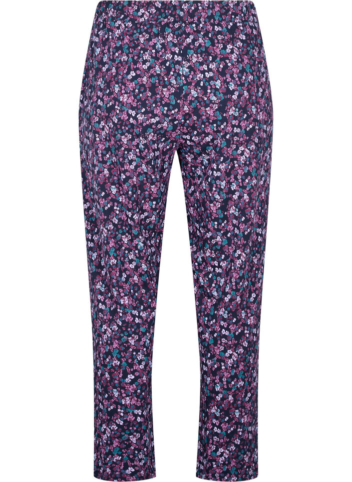 Cotton pajama pants with print, Blue, Packshot image number 1